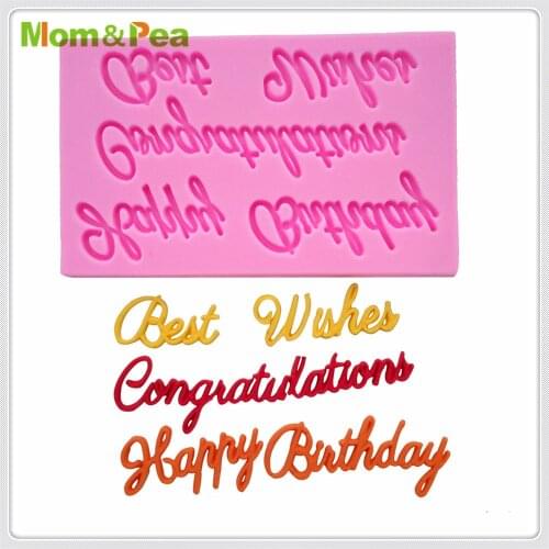 Mom&Pea MPA1842 Wishes Silicone Mold Cake Decoration Fondant Cake 3D Mold Food Grade
