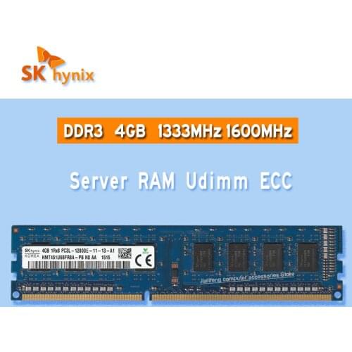 SK hynix ddr3 4GB 1600MHz Server Workstation Memory ECC RAM PC3 12800E 8GB