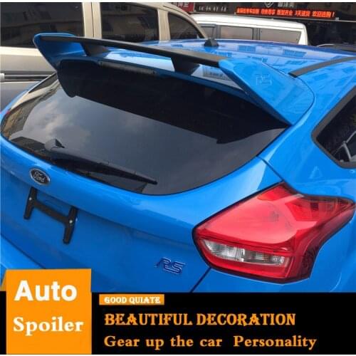 For Ford Focus Spoiler 2012-2016 Focus Hatchback RS High Quality ABS Material Car Rear Wing Primer Color Rear Spoiler 2013 2015