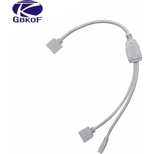 Strip Accessories 1 to 2 Female Connector Splitter RGB LED Strips extension Cable with 4 pin connector For 3528 5050 LED Strips