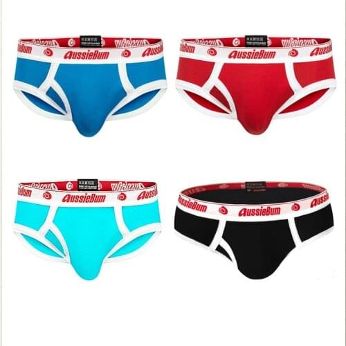 New mens aussiebum briefs jockstrap fashion cotton comfortable breathable elastic briefs trousers head wholesale