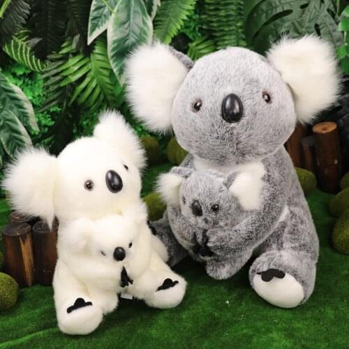 1pc Kawaii Simulation Australia Koala Plush Toy Stuffed Animal Doll Mom Baby Kids Infant Girls Toys Birthday Gift Home Decor