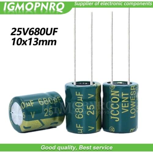 10PCS 25V680UF 8*16mm igmopnrq Aluminum electrolytic capacitor high frequent low impedance 8x16mm