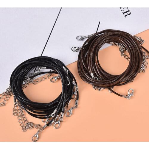 10pcs/lot Necklace Leather Cord Leather Cord Chains Adjustable Braided Rope For DIY Necklace Bracelet Jewelry Making