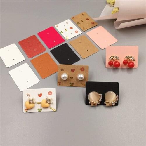 1000pcs/lot Colorful paper Earring Cards 3.5*2.5cm Jewelry Cards Earring Cards Small Cute Ear Stud Packaging Display Vintage Cl