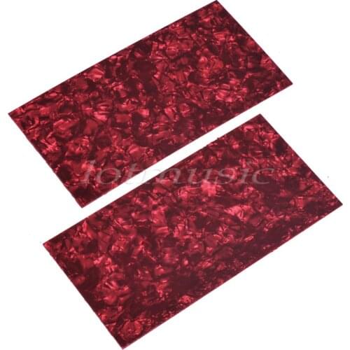2Pcs Guitar Head Veneer Shell 1.5mm Red Pearl Celluloid