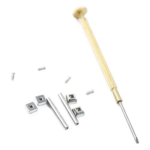 2PCS stainless steel strap chain strap screw strap spring bar for Cartier PASHA series watches 16mm18mm20mm22mm