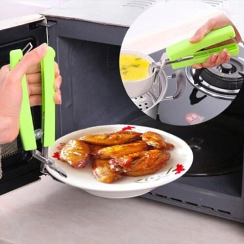 2021 Bowl Clip Pot Gripper Hot Plate Pan Stainless Steel Dish Clamp Kitchen Holder Kitchen Supplies