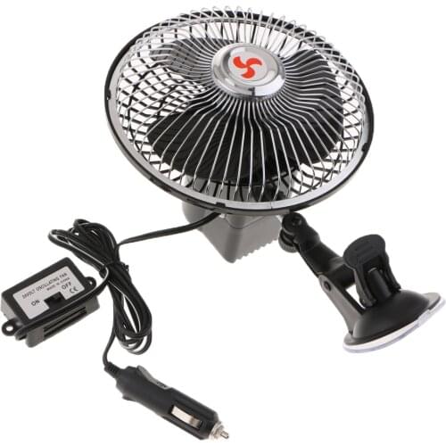 24V Car Truck Windshield Electric Fan Cooling System Suction Cup
