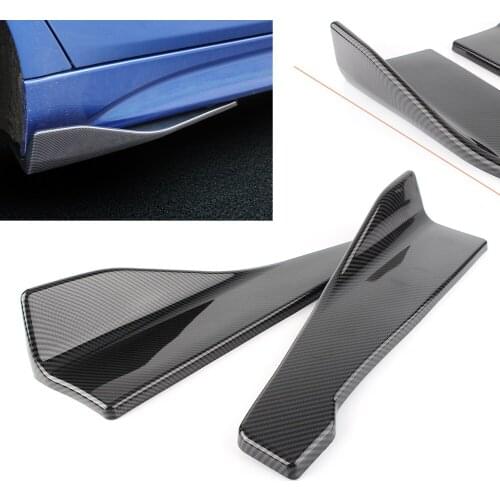 35cm Auto Car Rear/Side Skirt Bumper Lip Skid/Scuff/Scrape Protector Strip Spliter Carbon Fiber Look