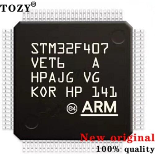 5pcs / lot new original Stm32f407vet6 lqfp100 arm cortex-m4 32-bit MCU
