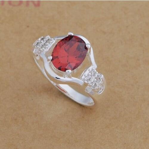 AR655 Hot sterling ring, fashion jewelry, elegant unsurpassed red stone /bbnajsua bchajtoa silver color