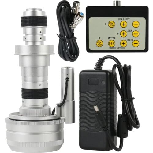 Automatic Motorized Synchronous Motor Action 3D Stereo Industrial 25X - 150X C mount Zoom Lens For HDMI Microscope Video Camera