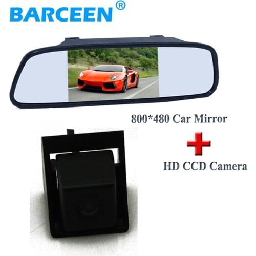 High resolution car backup reserve monitor lcd display+170 angle car parking camera adapt for Korando for Ssangyong new Actyon