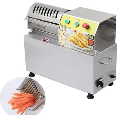 Free Shipping Desktop Electric French Fries Machine Bean Chip Shredder Stainless Steel Vegetable Cutting Machine 220V