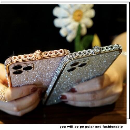 For Iphone X Xr Xs Max Case Bling Diamond Bumper For Iphone 11 Pro Max 8 7 6 6s Plus Se 2020 Case Glitter Rhinestone Metal Frame