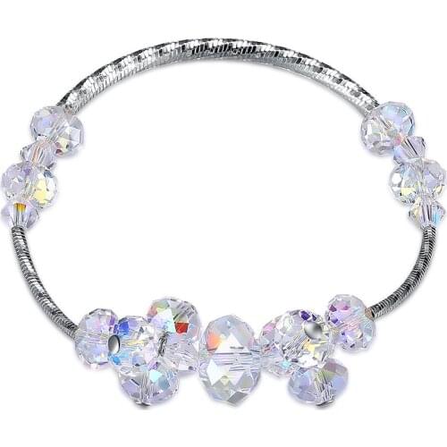 ZEMIOR 925 Sterling Silver Bracelet For Women Dazzling Austria Crystal Charm Bracelets Female Fine Party Jewelry New Arrival