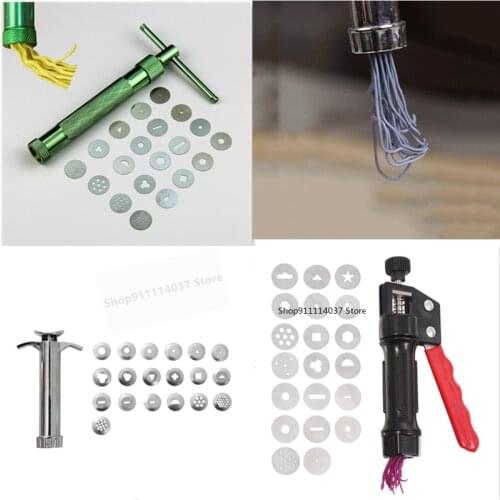 Pottery Art Clay Extruders Handle Grip Gun Press Polymer Clay Tools DIY Sculpting Stainless Steel Mud Squeezer Clay Making Tool