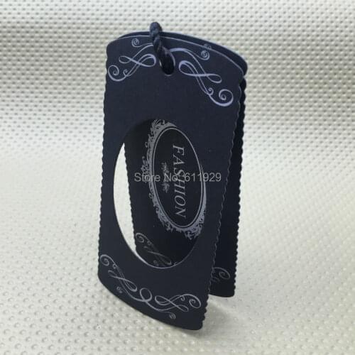 Custom clothing black matte paper tag/jewelry price tag/garment printed label/cardboard tag/brand name logo print 1000 pcs a lot