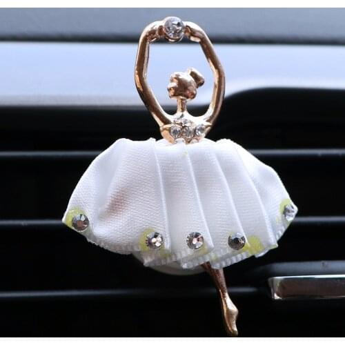 JEYODA Car Air Vent Perfume High Quality Car Styling Auto Decors Diamond Ballet Girl Auto Outlet Air Freshener Solid Fragrance
