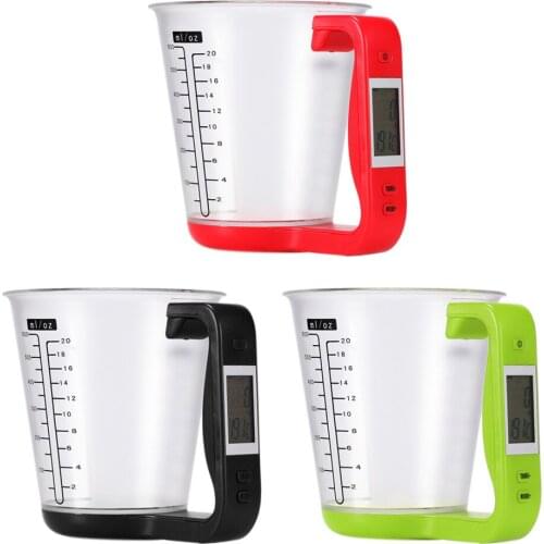 Kitchen Scales Digital Temperature Measurement Cups Electronic Measuring Cup Kitchen Scale LCD Electronic Scale