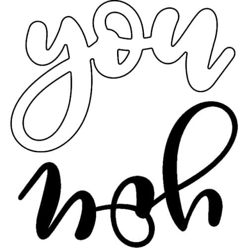 Metal Cutting Dies You Words For DIY Scrapbooking Embossing Album Paper Cards Dies 2021 New