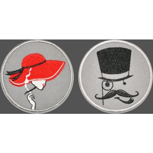 Fashion Beauty Lady Gentleman Iron On Patches Stickers Washable Appliques A-level Heat Transfer For DIY Clothing Accessory