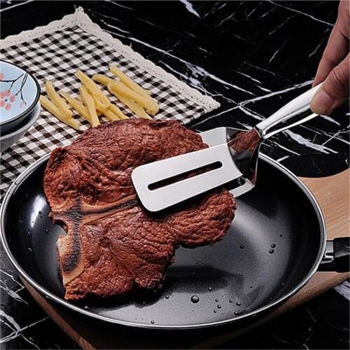Stainless Steel Tong Shovel Spatula Bread Meat Vegetable Clamp BBQ Clip Barbacoa Cooking Tools Kitchen Barbecue Accessories