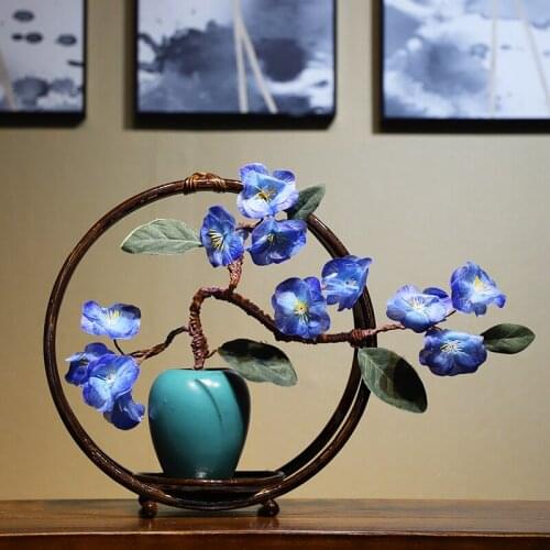 New Chinese style Flower arranging vase Creative design simulation flower home decoration accessories for living room