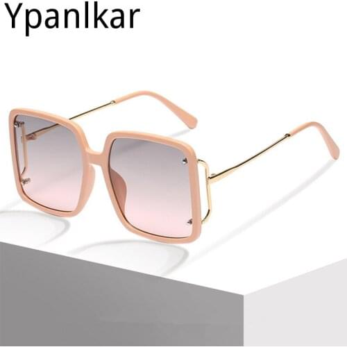 2021 New Fashion Sunglasses Metal Accessories Street Glasses Brand Design Oversize Sun Glasses Vintage Black Oculos De Sol UV400