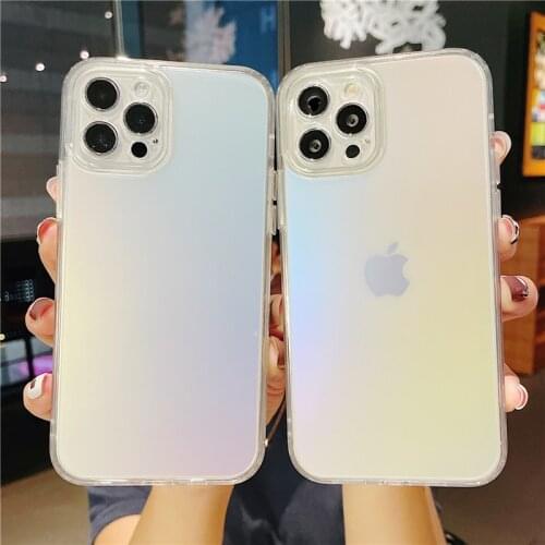 Original Transparent Matte Case For iPhone 12 Pro Max 11 Clear Hard PC Camera Protection Back Cover