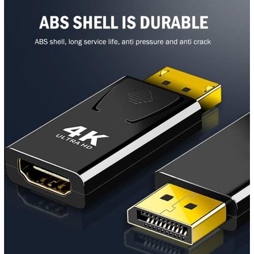 DisplayPort to HDMI-compatible Adapter Converter Display Port Male DP to Female HD TV Cable Adapter Video Audio For PC TV