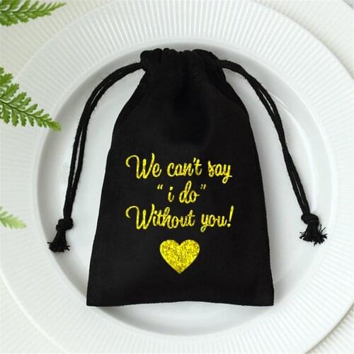 Personalized Velvet Bag Small Size Jewelry Packing Bags Custom Name Earrings Ring Necklace Jewelry Gift Box Drawstrings Pouches