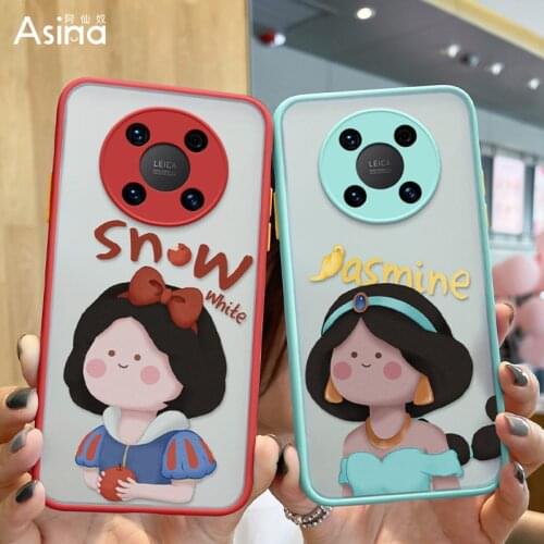 ASINA Transparent Matte Case for Huawei Mate 40 30 Pro Lite Fairy Tale Cover Hard PC Bumper for Mate 20 Pro Fashion Fundas Girl