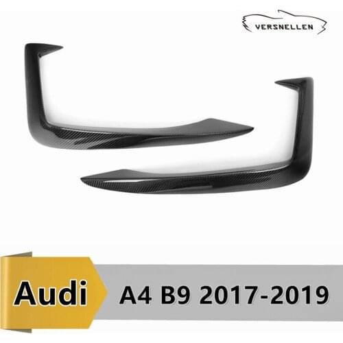 Car Front Bumper Lip Splitter for Audi A4 B9 2017 2018 2019 Sport Bumper Sedan Coupe Air Vent Cover Splitter Trim Fin Canards