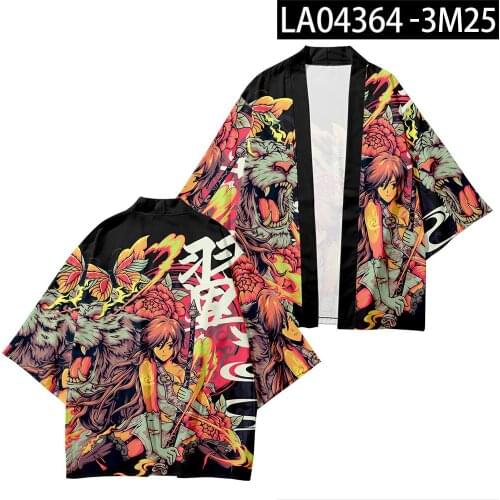Men Women Cardigan Japan Samurai Shirt Anime Cosplay Haori Yukata Loose Japanese national style Tiger Print Kimono Tops Robe