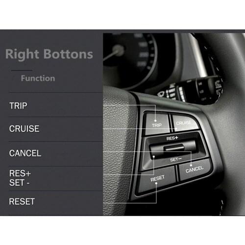 Steering Wheel For Hyundai ix25 creta 1.6 Buttons Bluetooth Phone Cruise Control Remote Control button The Right Side