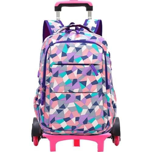 Rolling Backpack Trolley School Bag for Boys Girls Waterproof Large Capacity Kids Wheeled Bag Luggage & Travel Bags Mochila