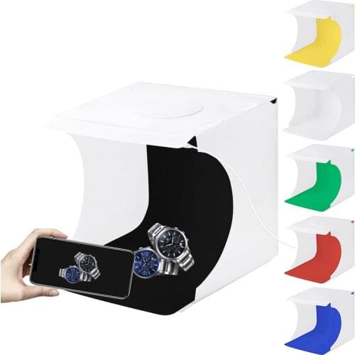 PULUZ 20cm/24/25 Folding Portable 550LM Light Photo Lighting Studio Shooting Tent Box Kit with 6 Colors Backdrops