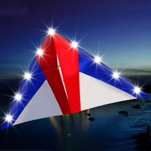 Outdoor Toy Delta LED Fabric Kite Wind Easy Control With Handle Line kites for Adults Children Sale String