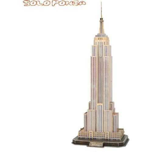 66 Cm Height World Famous Architecture Series Block Of NewYork Miniature Funny Toys Empire State Building Micro Landscape