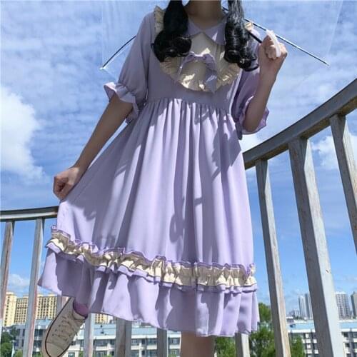 Japanese sweet lolita Dress Sweet Girl Cute Midi Girls Dress 2020 Summer New Style gothic lolita dress victorian dress