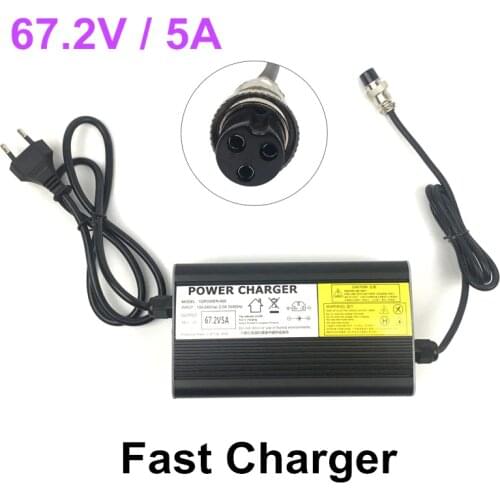 FLJ 67.2V/5A Electric Scooter Charger with 5amps very Fast Charging Loader for 60V electric scooter recharger fast chargers