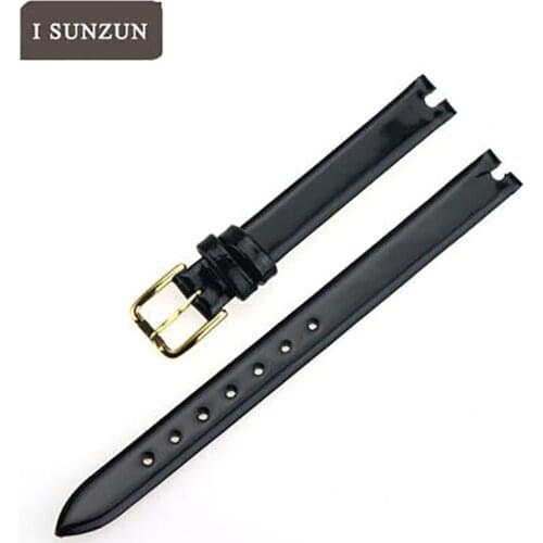 ISUNZUN Women Real Leather 10mm Watch Strap For TISSOT T003 Top Quality Customed Watch Band For TISSOT T003.209 Fashion band