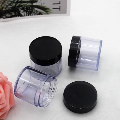 4pcs 30g Cosmetic Plastic Transparent Empty Cream Jar Nail Art Jewelry Packaging Storage Container