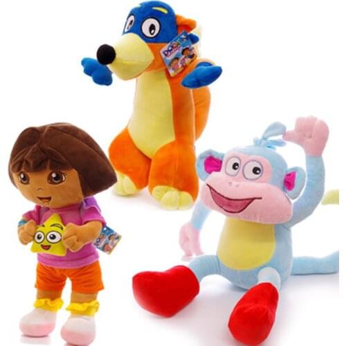 25-28cm Dora the Explorer monkey Boots Swiper plush Toys Soft Stuffed Dolls Backpack with Map For Kid Birthday Gift