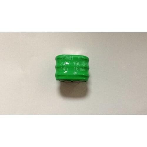 5pcs/lot 3.6V160mAh= 3.6V150mAh 3.6v 160mah NI-MH Button rechargeable battery with DIP3 leg