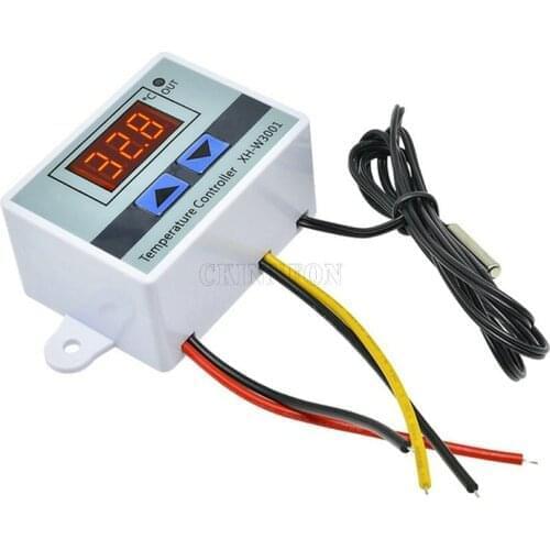 50Pcs/Lot XH-W3002 AC 110V-220V DC 24V 12V Led Digital Thermoregulator Thermostat Temperature Controller Control Switch Meter