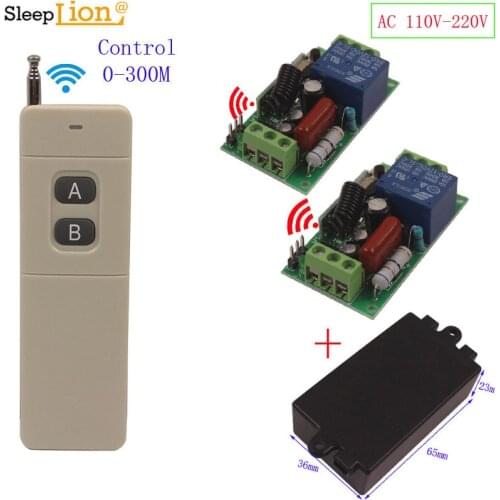 Sleeplion AC 110V Led light Lamp Fan Switch Remote Control 2 Switch 110V 300M Range Wireless Controller