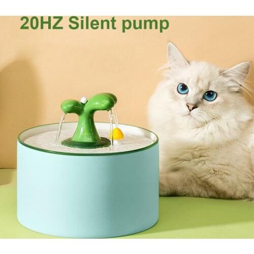 1L 1.5L Cat Water Dispenser Ceramic Automatic Water Feeder Filter Cats Dogs Electric Mute Drinking Bowl Feeders Pet Supplies